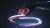 A hand drawing a light trail