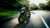 Motorbike riding along a road
