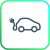 A simple icon to show a plug-in hybrid vehicle.