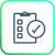 A checklist style icon with a large tick to illustrate validation of test results.