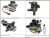 Fig. 5a Liquid pump with electric valve and Fig. 5b Electric coolant pump  and  Fig. 5c Thermostat and Fig. 5d Assembly of pump, thermostat and regulator 
