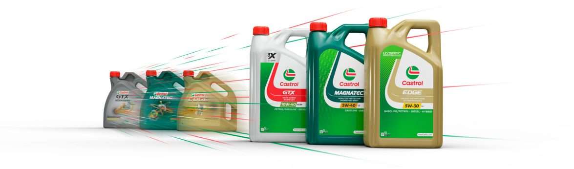 Official Castrol announcement artwork for new packaging and product range changes